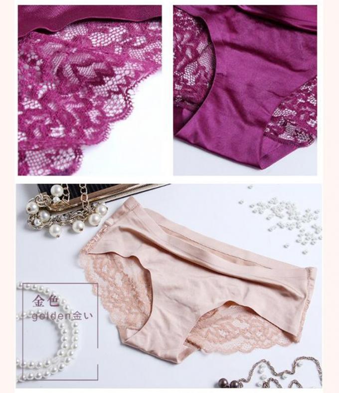 Quần lót nữ ren gai gợi cảm Lụa băng dệt kim liền mạch 5