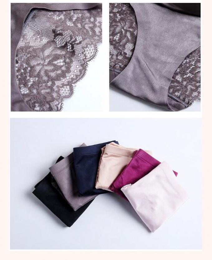 Quần lót nữ ren gai gợi cảm Lụa băng dệt kim liền mạch 7