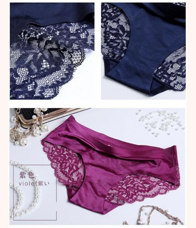 Quần lót nữ ren gai gợi cảm Lụa băng dệt kim liền mạch 4