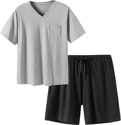 Bộ đồ ngủ 2XL L dành cho nam giới Bộ đồ ngủ hai mảnh dệt kim ấm áp Bộ đồ ngủ