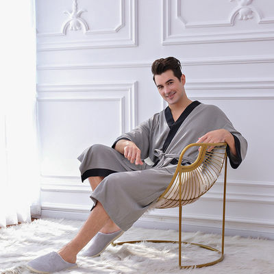 Áo choàng ngủ Áo choàng tắm Kimono Đồ ngủ cho nam Bộ ấm áp Vải áo nịt