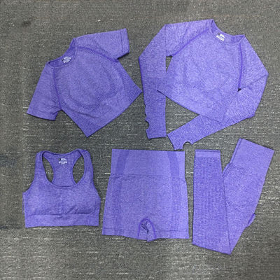 Nylon Polyester Spandex Cắt Dài Tay Áo Tập Thể Dục Hàng Đầu Mặc Quần Áo Thể Thao Có Gân