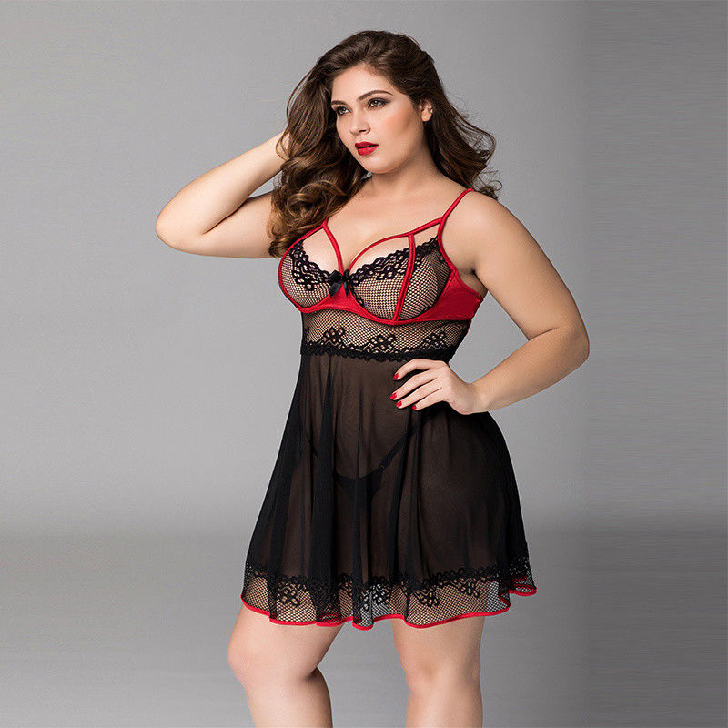 Floral Plus Babydoll Lingerie Cat 3x Women'S Plus Size Trang phục thân mật