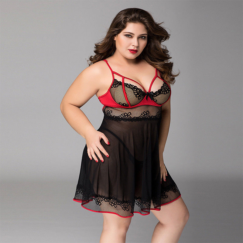 Floral Plus Babydoll Lingerie Cat 3x Women'S Plus Size Trang phục thân mật