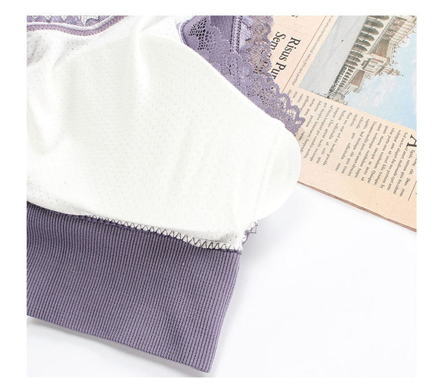85D 75B 80A Nylon Lớn Áo Ngực Nữ Liền Mạch Quần Lót Ren Bông Hoa
