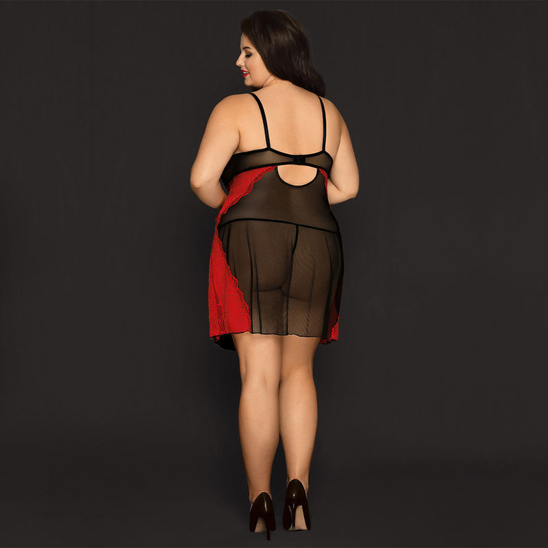Bộ đồ ngủ ngủ ren trong suốt Babydoll Chemise Pyjamas 70kg