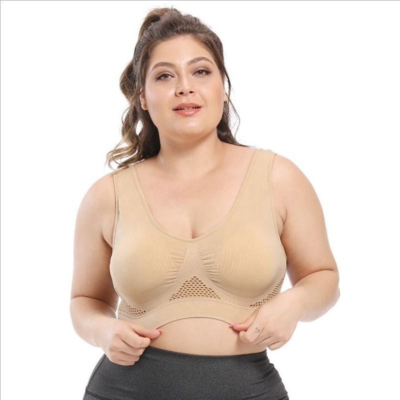 Yoga Sports Bras Nữ cỡ lớn 44C 44D 3XL 4XL Đồ lót ren cotton