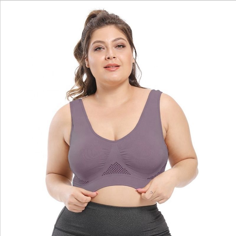 Yoga Sports Bras Nữ cỡ lớn 44C 44D 3XL 4XL Đồ lót ren cotton