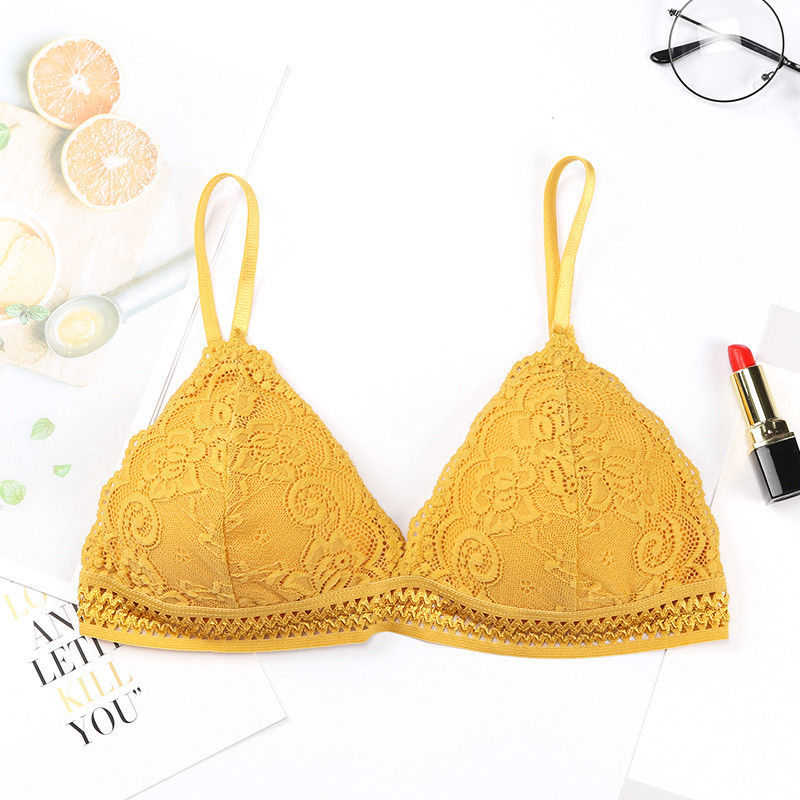 Liền mạch Đồ lót sexy Áo ngực Quần lót V Solid Nylon Spandex Nylon
