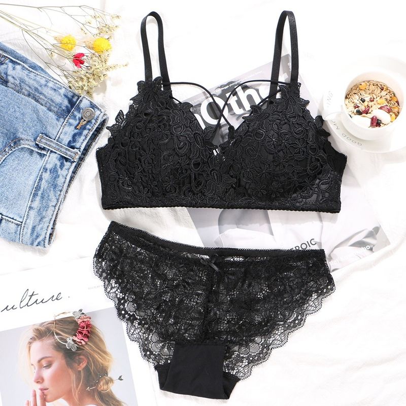 Chống tĩnh điện Áo ngực gợi cảm Penty Set Lụa Đồ lót bằng kỹ thuật nhuộm màu rắn