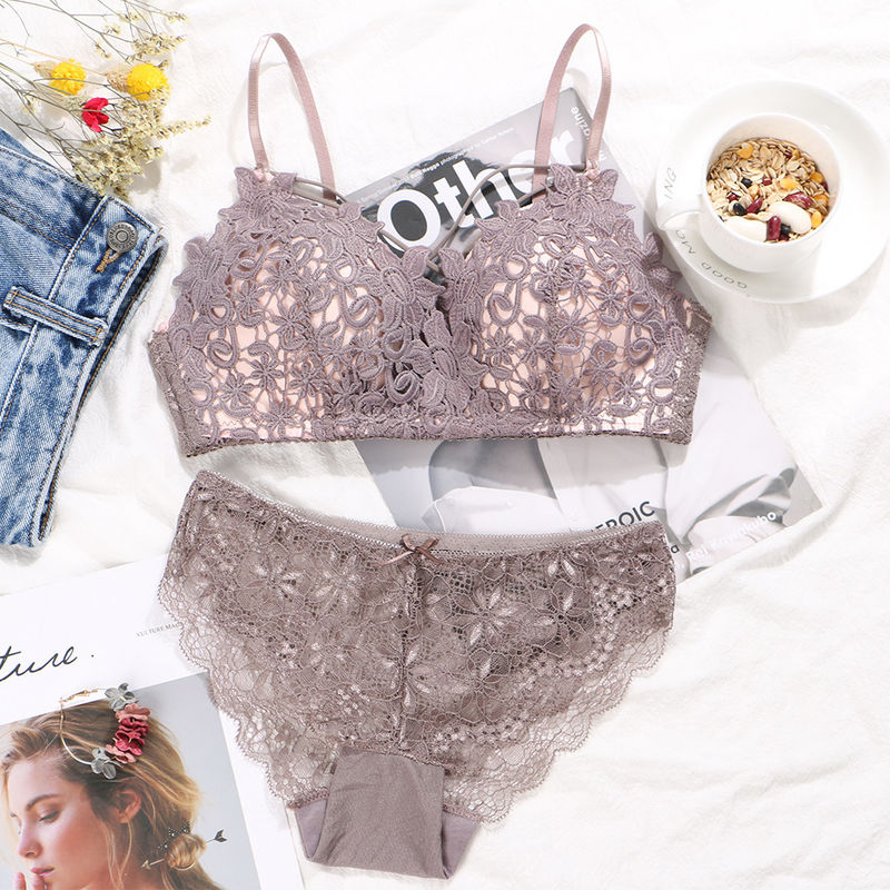 Chống tĩnh điện Áo ngực gợi cảm Penty Set Lụa Đồ lót bằng kỹ thuật nhuộm màu rắn