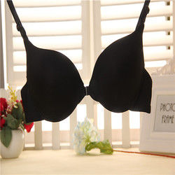 Nylon cotton 32a 38A Áo ngực nữ gợi cảm Đồng bằng nhuộm phía trước Áo ngực Full Cup