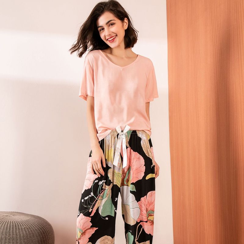 Bộ đồ ngủ 3XL dành cho nữ Bộ đồ ngủ bằng lụa 62cm XS 2XL dành cho nữ