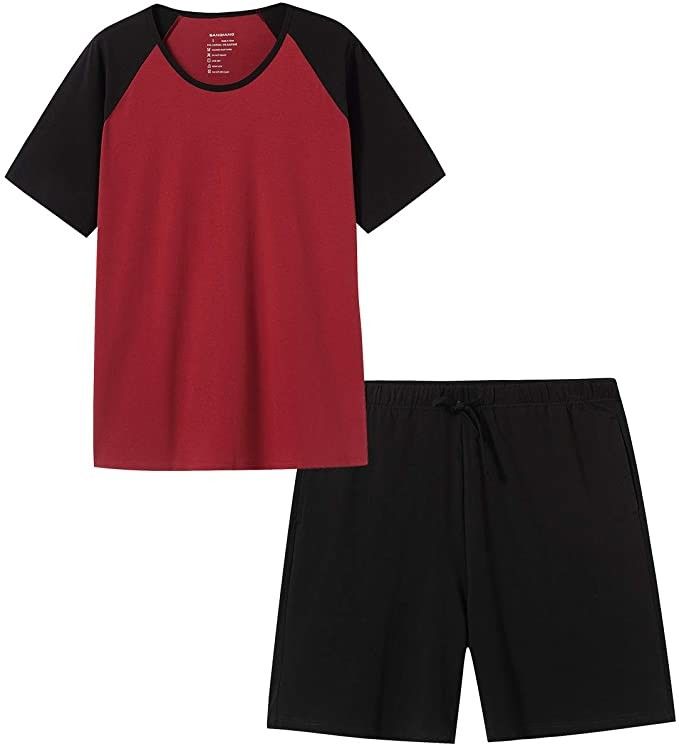 Bộ đồ ngủ 2XL L dành cho nam giới Bộ đồ ngủ hai mảnh dệt kim ấm áp Bộ đồ ngủ