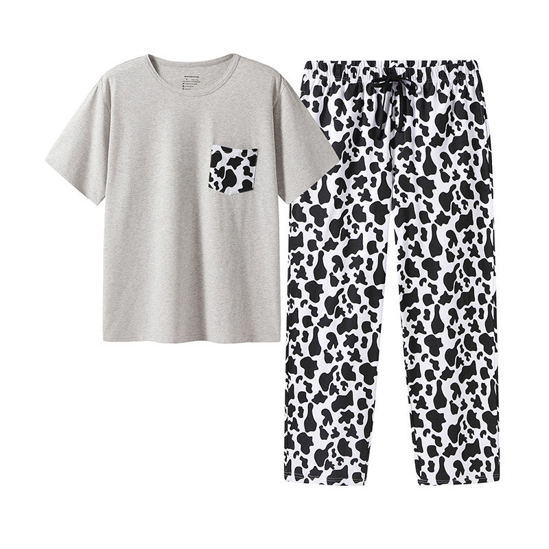 Bộ đồ ngủ 2XL L dành cho nam giới Bộ đồ ngủ hai mảnh dệt kim ấm áp Bộ đồ ngủ