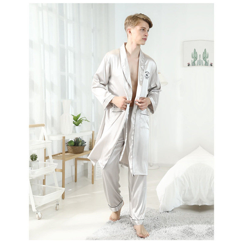 Váy ngủ cho nam mùa hè Pj Bộ đồ ngủ bằng vải cotton lụa satin cho nam