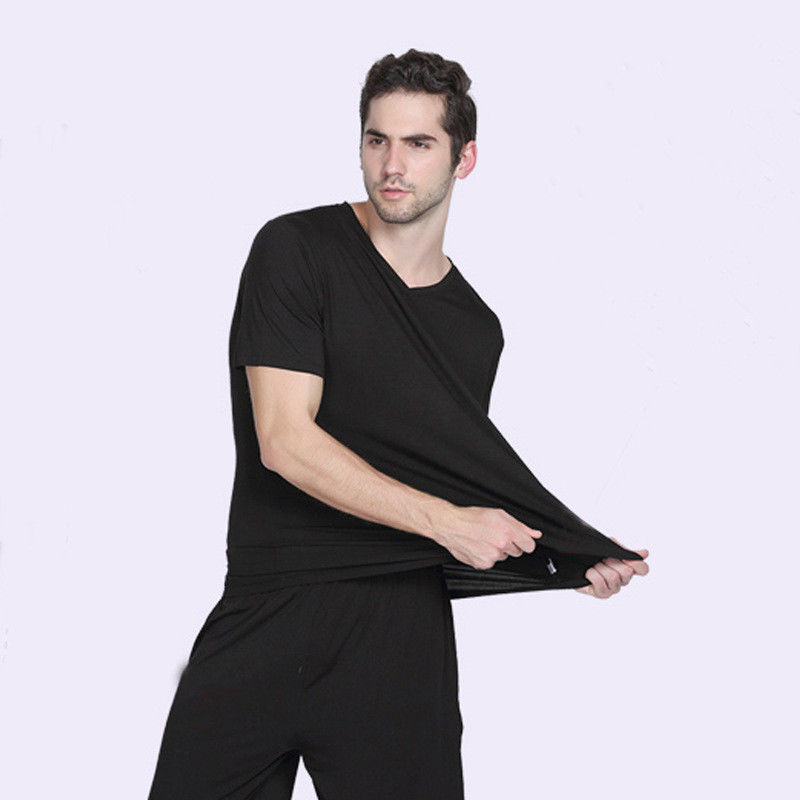 Quần áo ngủ bằng nylon đàn hồi cho nam giới Quần áo ngủ ấm áp cho nam giới Tracksuit bằng tre Viscose
