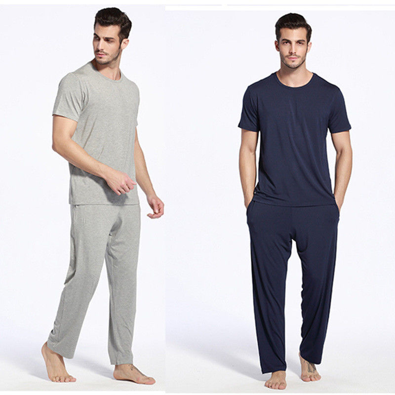Quần áo ngủ bằng nylon đàn hồi cho nam giới Quần áo ngủ ấm áp cho nam giới Tracksuit bằng tre Viscose