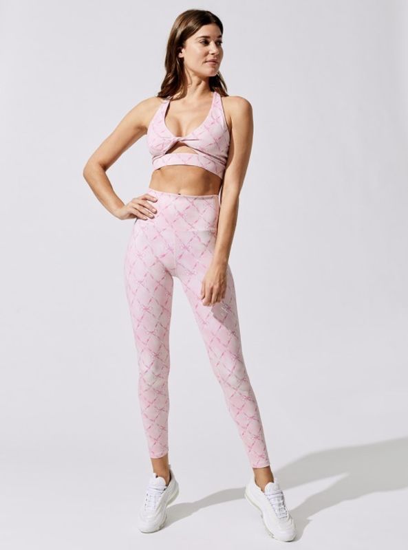Nylon Leopard cao lưng quần tập thể dục thể thao áo ngực và quần thể thao Bộ 2 chiếc