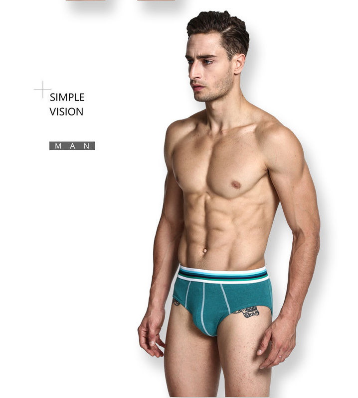 Quần lót nam sexy Boxer quần đùi Bikini màu xanh lá cây Đồ lót bằng vải cotton tinh khiết của nam giới