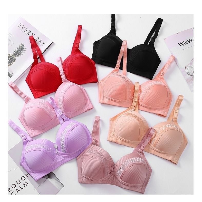 Flower Wireless Push Up Bra Full Cup 105cm Bust Big Ngực Dây Miễn phí