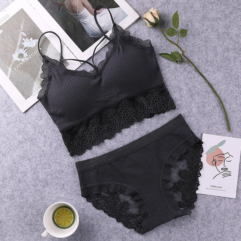 Lưng liền mạch bọc 100kg cotton sexy Panty Bra Set 95C 95D One Piece Dưỡng