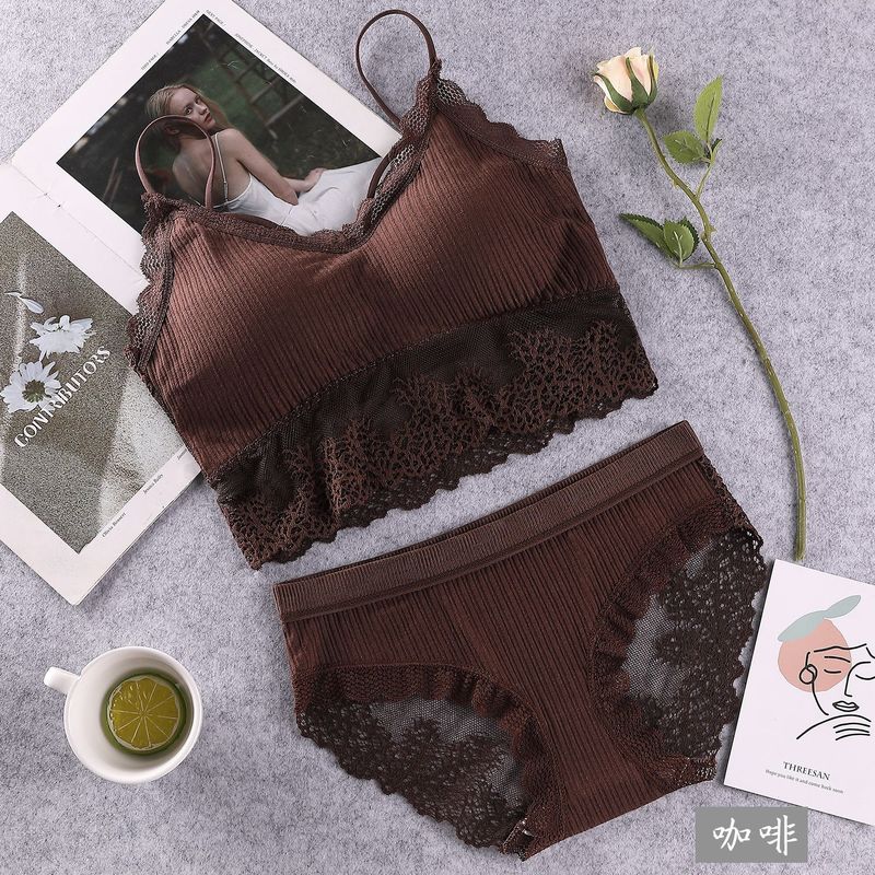 Lưng liền mạch bọc 100kg cotton sexy Panty Bra Set 95C 95D One Piece Dưỡng