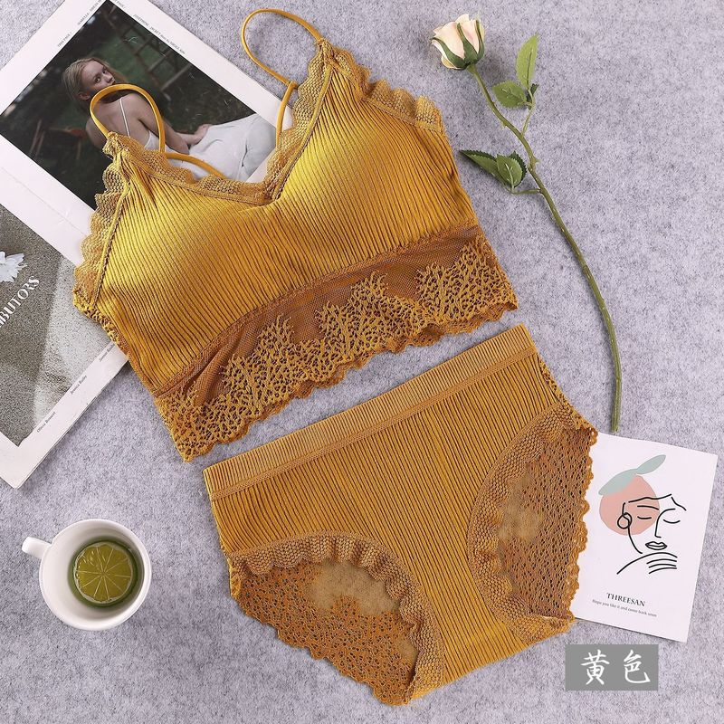 Lưng liền mạch bọc 100kg cotton sexy Panty Bra Set 95C 95D One Piece Dưỡng